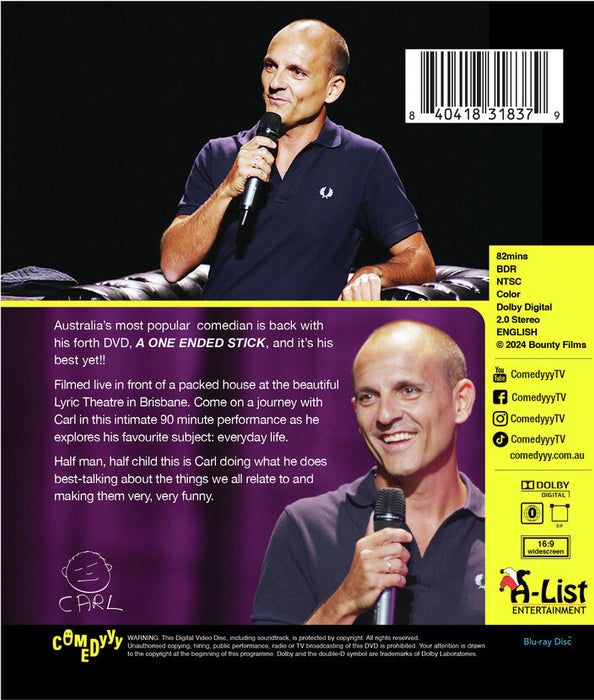 Carl Barron: One Ended Stick (MOD) (BluRay Movie) - back cover art