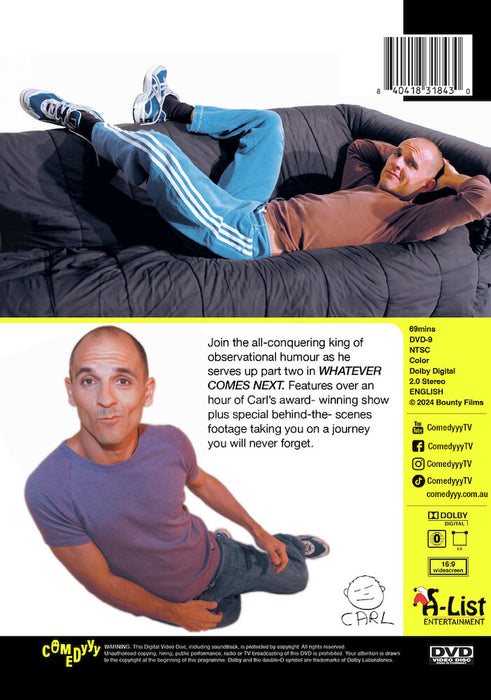 Carl Barron: Whatever Comes Next (MOD) (DVD Movie) - back cover art