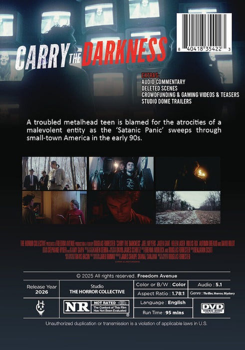 Carry the Darkness (MOD) (DVD Movie) - back cover art