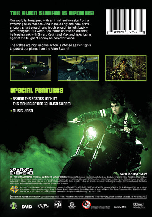 Cartoon Network: Classic Ben 10 Alien Swarm (MOD) (DVD Movie) - back cover art