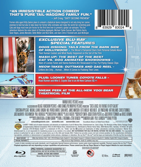Cats & Dogs: The Revenge of Kitty Galore (MOD) (BluRay Movie) - back cover art