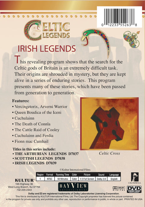 Celtic Legends: Irish Legends (MOD) (DVD Movie) - back cover art