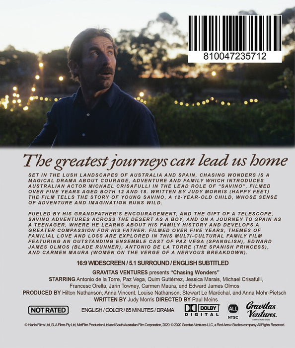 Chasing Wonders (MOD) (BluRay Movie) - back cover art