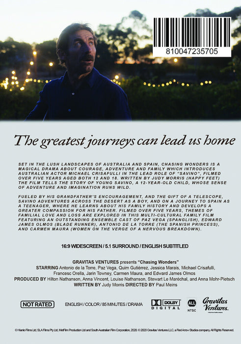 Chasing Wonders (MOD) (DVD Movie) - back cover art