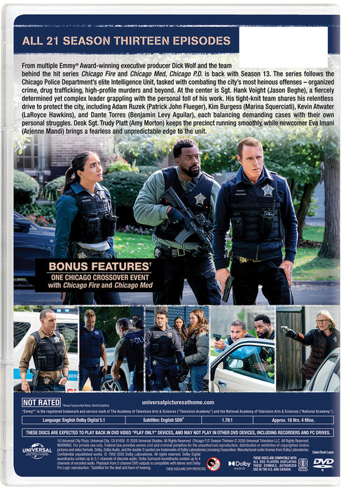 Chicago PD: Season Thirteen (MOD) (DVD Movie) - back cover art