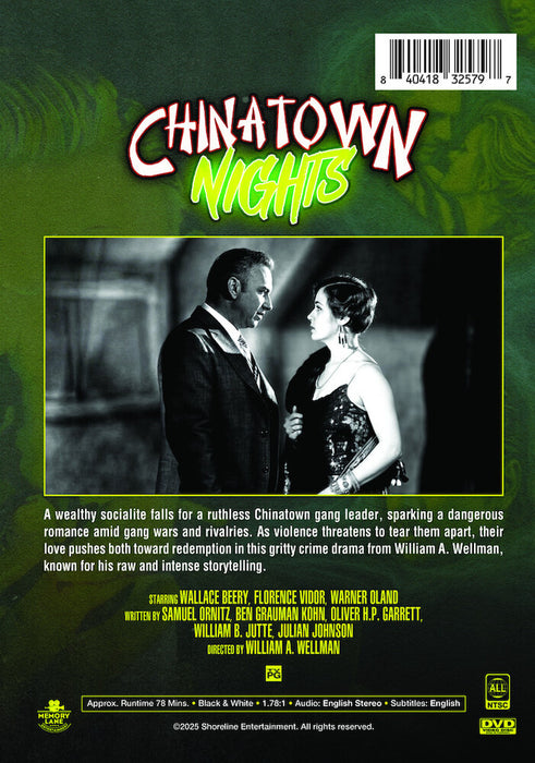 Chinatown Nights (MOD) (DVD Movie) - back cover art