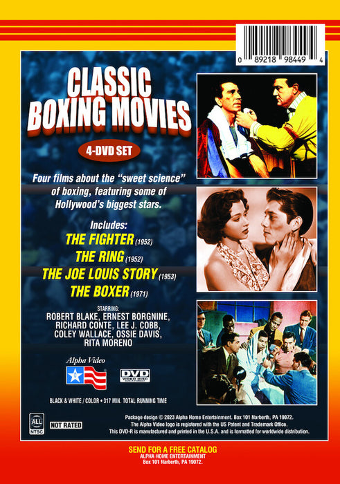 Classic Boxing Movies (MOD) (DVD Movie) - back cover art
