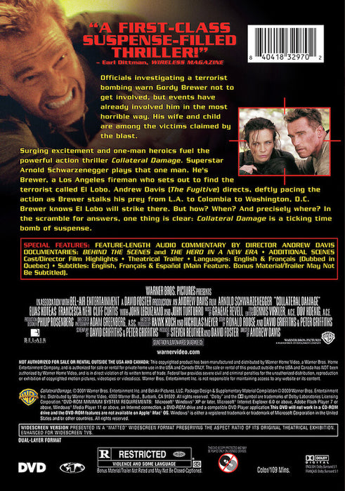 Collateral Damage (MOD) (DVD Movie) - back cover art