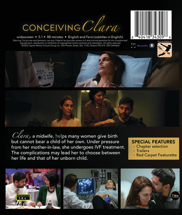 Conceiving Clara (MOD) (BluRay Movie) - back cover art