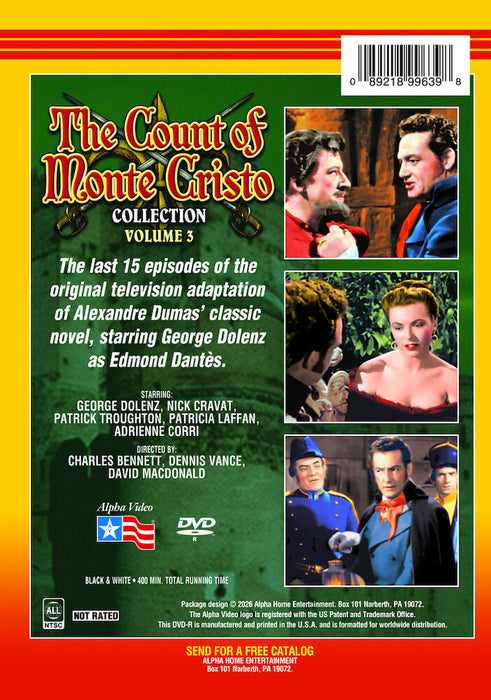 Count of Monte Cristo Collection, Volume 3 (4 (MOD) (DVD Movie) - back cover art