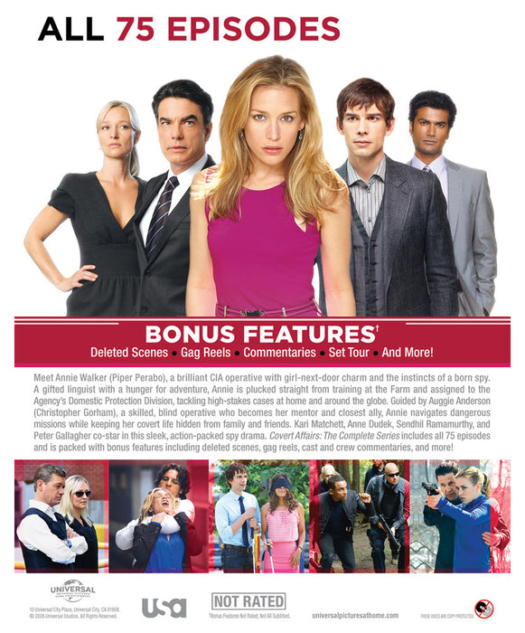 Covert Affairs: The Complete Series (MOD) (BluRay Movie) - back cover art