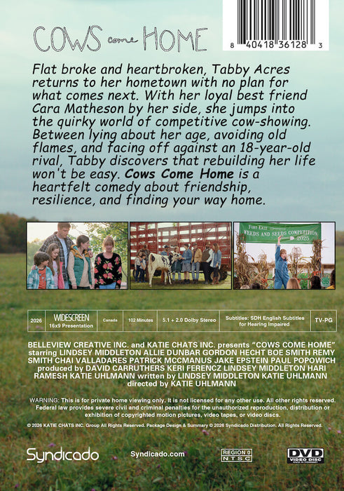 Cows Come Home (MOD) (DVD Movie) - back cover art