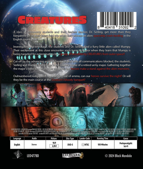 Creatures (MOD) (BluRay Movie) - back cover art