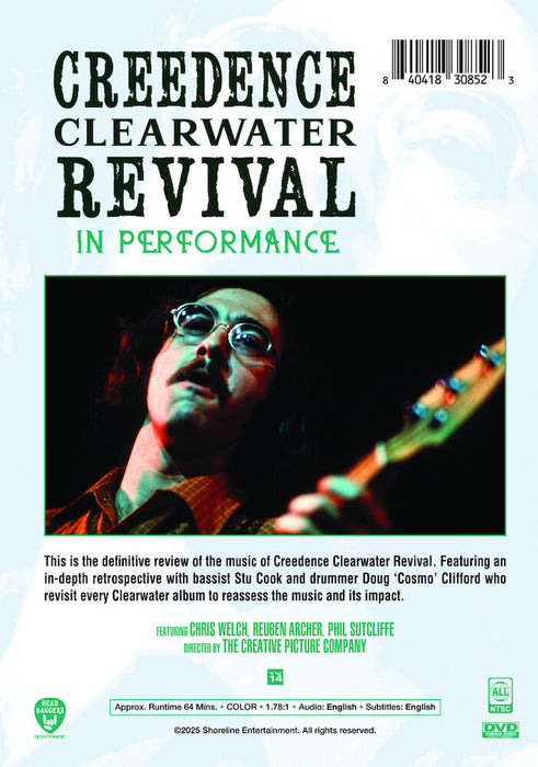 Creedence Clearwater Revival: In Performance (MOD) (DVD Movie) - back cover art