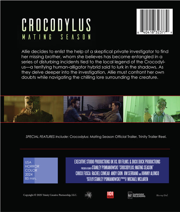 Crocodylus: Mating Season (MOD) (BluRay Movie) - back cover art
