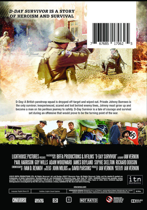 D-Day Survivor (MOD) (DVD Movie) - back cover art
