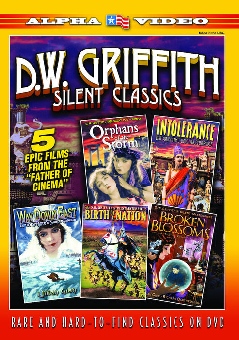 D. W. Griffith Silent Classics (Orphans of the Storm (1921) / Intolerance (1916) / Way Down East (1920) / Birth of A Nation (1915) / Broken Blossoms (1919)) (MOD) (DVD Movie) - movie cover art