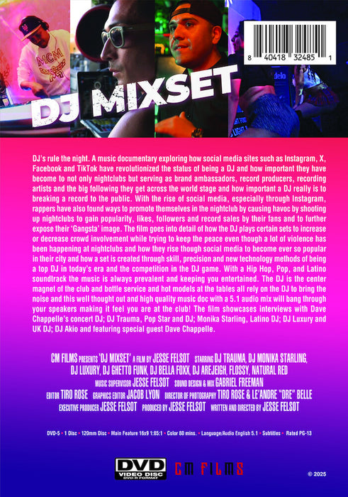 DJ Mixset (MOD) (DVD Movie) - back cover art