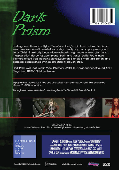 Dark Prism (MOD) (DVD Movie) - back cover art