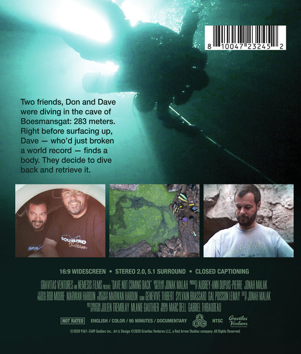 Dave Not Coming Back (MOD) (BluRay Movie) - back cover art