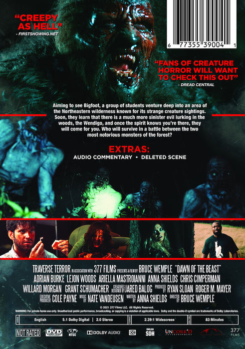 Dawn of the Beast (MOD) (DVD Movie) - back cover art