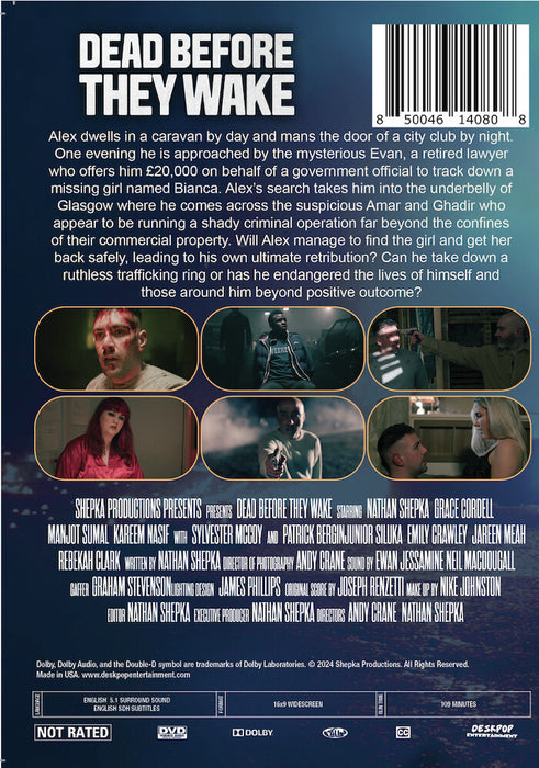 Dead Before They Wake (MOD) (DVD Movie) - back cover art