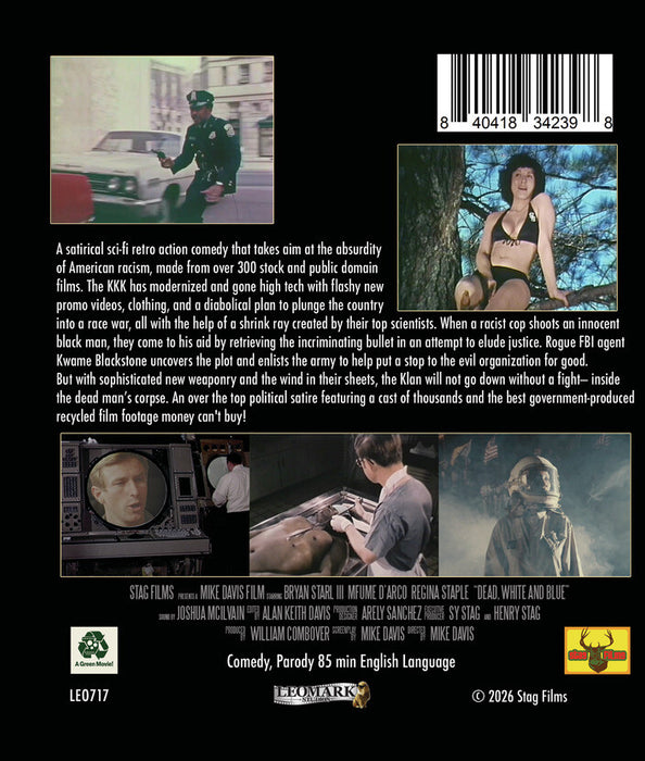 Dead White and Blue (MOD) (BluRay Movie) - back cover art