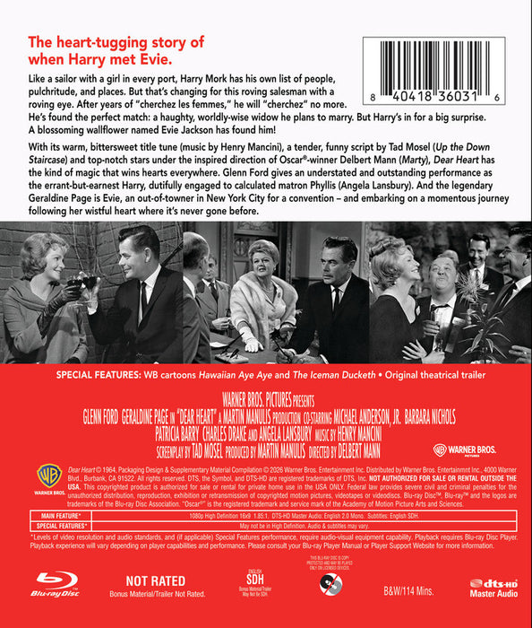 Dear Heart (MOD) (BluRay Movie) - back cover art