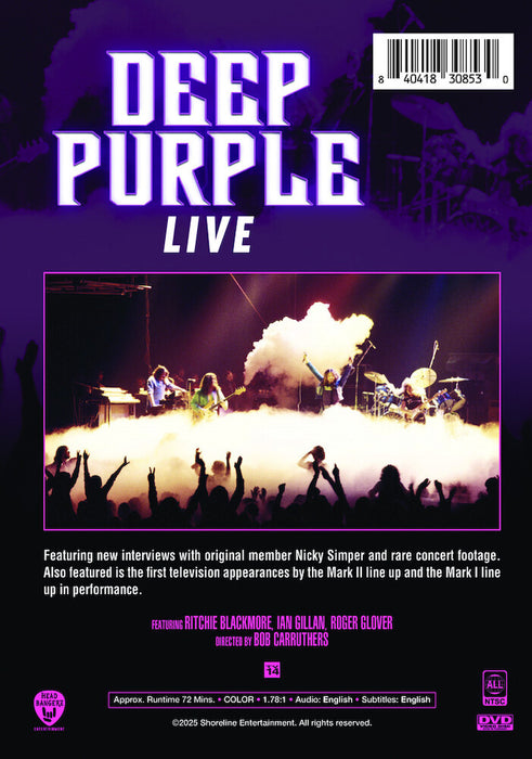 Deep Purple: Live (MOD) (DVD Movie) - back cover art