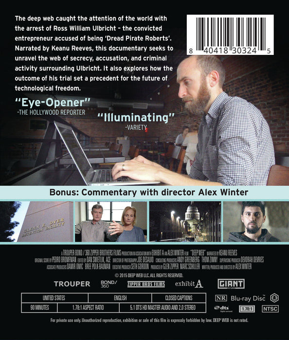 Deep Web (MOD) (BluRay Movie) - back cover art