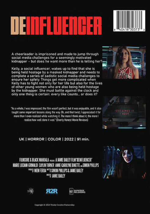 Deinfluencer (MOD) (DVD Movie) - back cover art