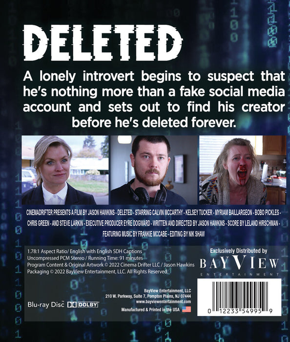 Deleted (MOD) (BluRay Movie) - back cover art