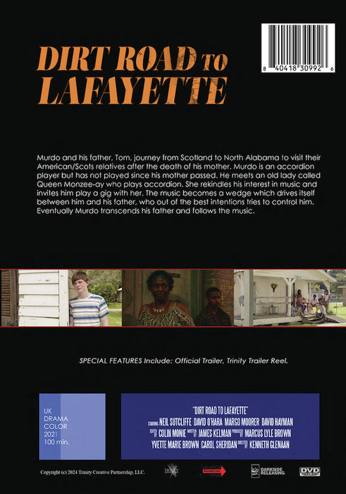 Dirt Road to Lafayette (MOD) (DVD Movie) - back cover art