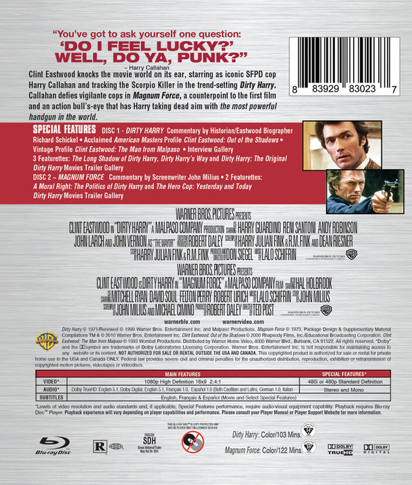 Dirty Harry / Magnum Force (MOD) (BluRay MOVIE) image 2