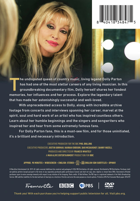 Dolly Parton: Here I Am (MOD) (DVD Movie) - back cover art