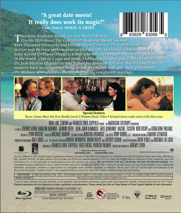 Don Juan DeMarco (MOD) (BluRay MOVIE) image 2