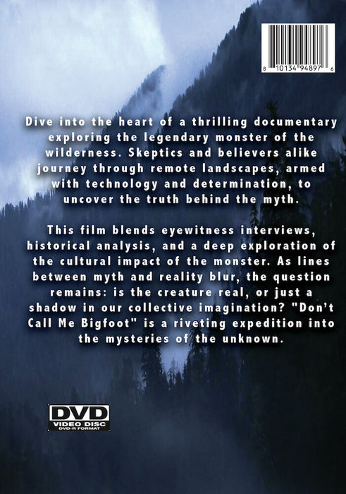 Don't Call Me Bigfoot (MOD) (DVD Movie) - back cover art