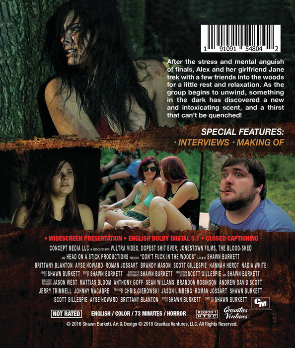 Don't F*** in the Woods (MOD) (BluRay Movie) - back cover art