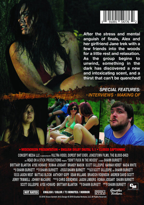 Don't F*** in the Woods (MOD) (DVD Movie) - back cover art