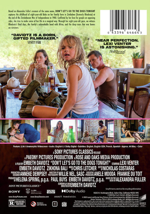Don't Let's Go To The Dogs Tonight (MOD) (DVD Movie) - back cover art