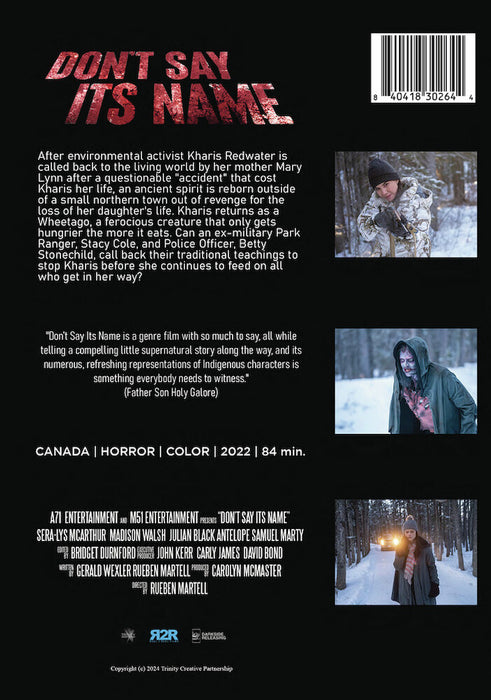 Don't Say Its Name (MOD) (DVD Movie) - back cover art