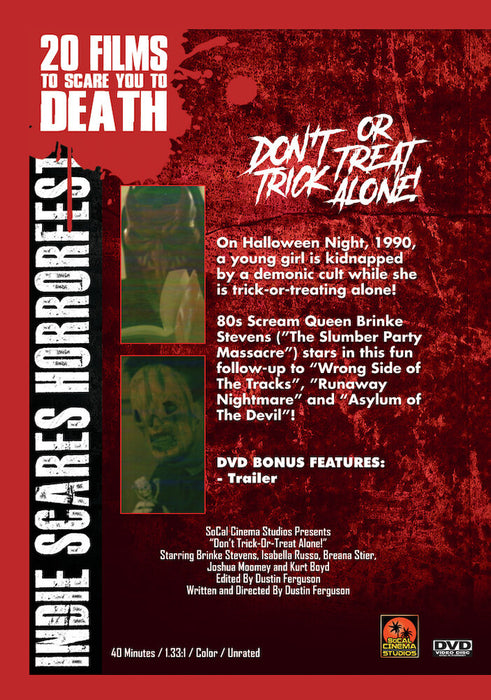 Don't Trick-Or-Treat Alone! (MOD) (DVD Movie) - back cover art