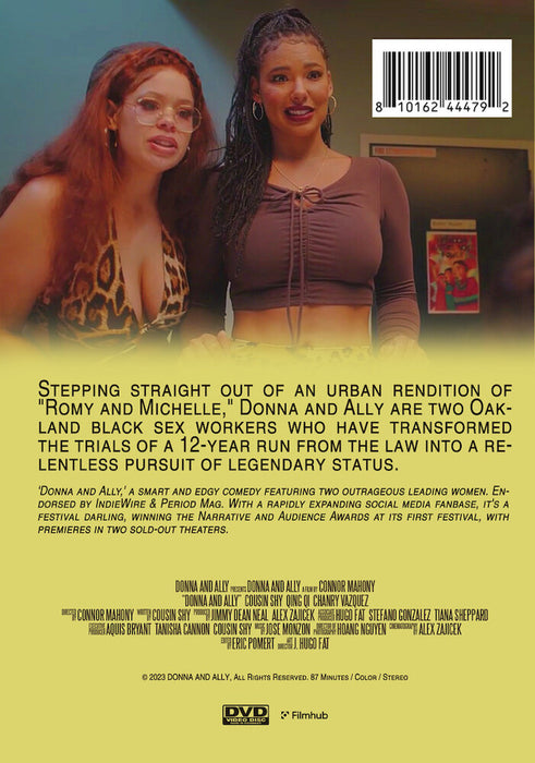 Donna and Ally (MOD) (DVD Movie) - back cover art