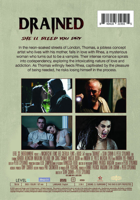 Drained (MOD) (DVD Movie) - back cover art