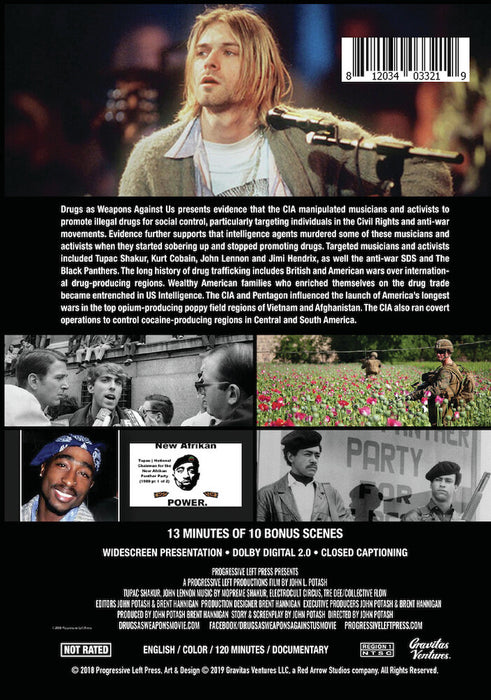 Drugs as Weapons Against Us: The CIA War on Musicians and Activists (MOD) (DVD Movie) - back cover art