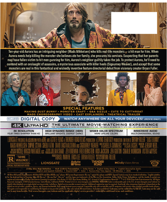 Dust Bunny (MOD) (4K Movie) - back cover art