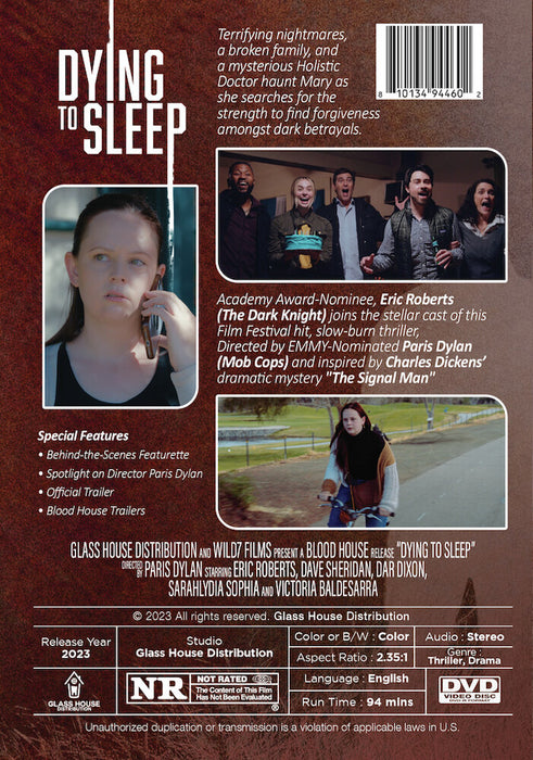 Dying to Sleep (MOD) (DVD Movie) - back cover art