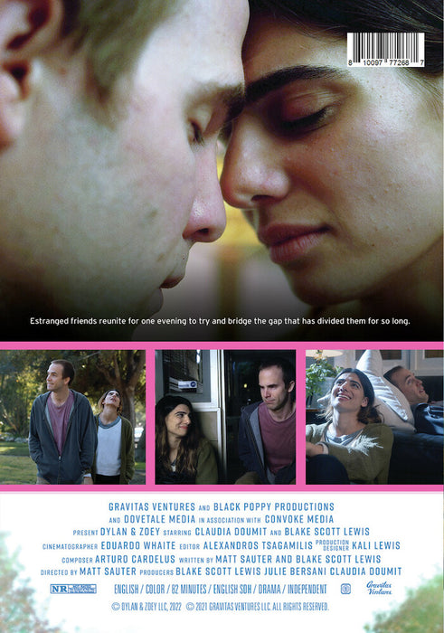 Dylan & Zoey (MOD) (DVD Movie) - back cover art