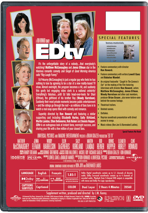 EDtv (MOD) (DVD Movie) - back cover art
