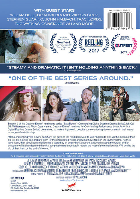 EastSiders Season 3 (MOD) (DVD Movie) - back cover art